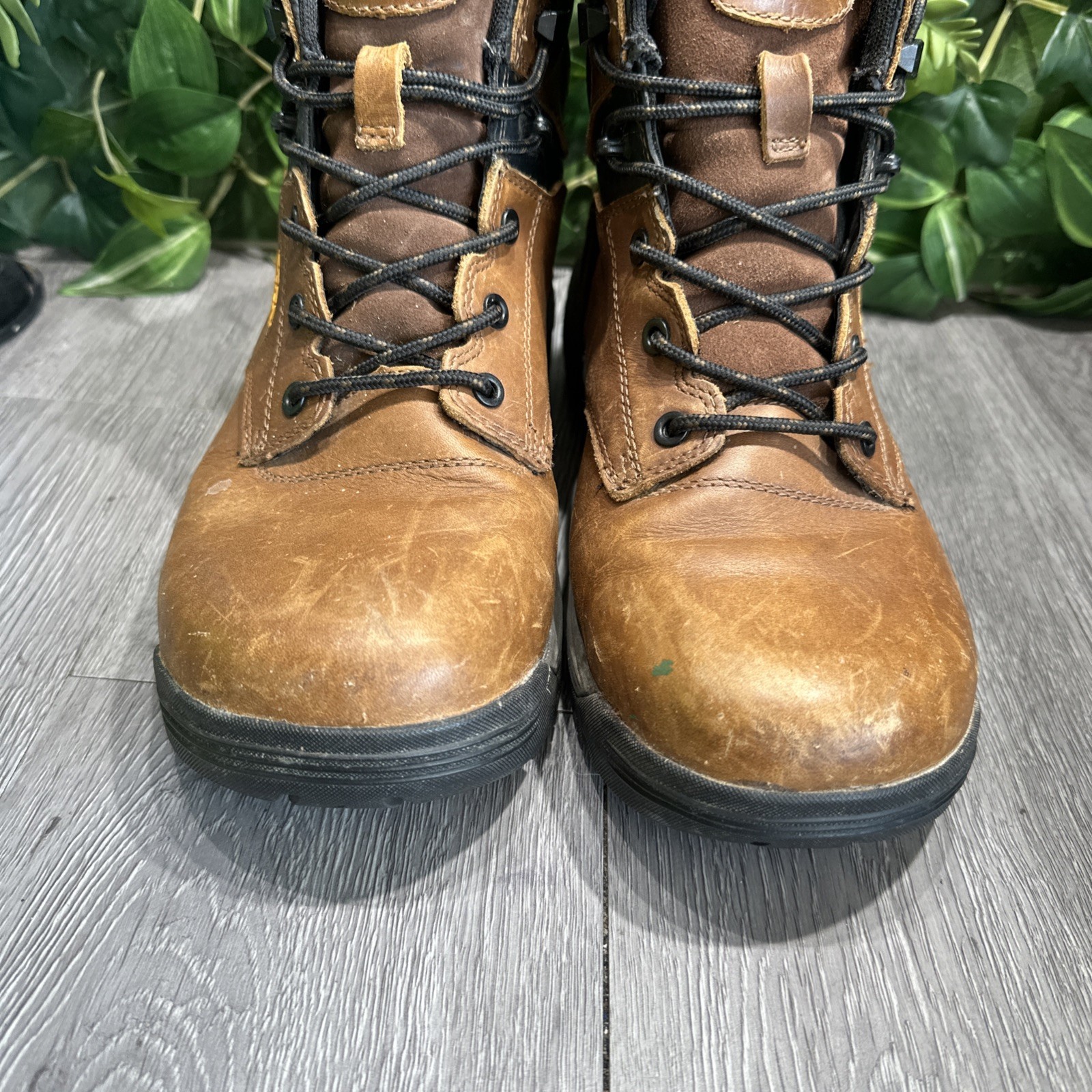 Stivali Keen uomo taglia 9 EE CSA Chicago punta morbida tabacco pelle impermeabili