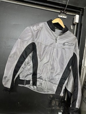 FIRST GEAR Intersport Premium Riding Motorcycle Bike Riding Jacket Size L Grey