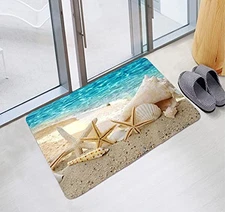 Non Slip Bath Rugs Sponge Foam for Bathroom,Durable Flannel Mat Bright 3D Pri...