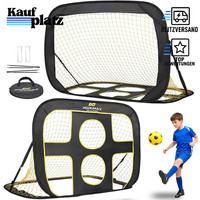 FußBalltor Klappbar 2 In 1 Pop-Up Torwandtrainer FüR Kinder 120X80Cm Outdoor