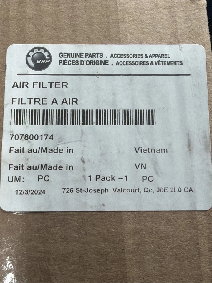 Filtro de aire Can Am OEM Outlander Renegade 500 650 800 cono elemento polvo 707800174 Foto 3 de 3