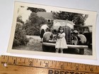 Rare Antique American WWII Girl & Puppy Dog! Car Wash V Victory Snapshot Photo! — photo 6