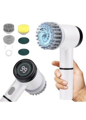 Elektrischer Spin Scrubber, kabellose elektrische Scheuerbürste 5 in 1 Reinigungsbürste