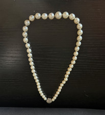 White Pearl Beaded Necklace Round Pearl Beads