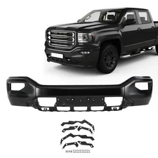 For 16-19 GMC Sierra 1500/Limited Steel Front Bumper Face Bar w/ Fog Light */L