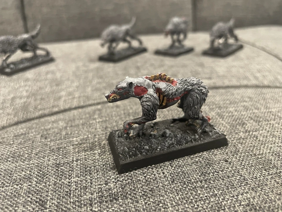 DIRE WOLVES x5 DOOM WOLF VAMPIRO CUENTA WARHAMMER FANTASÍA EL VIEJO MUNDO NO MUERTO Foto 4 de 4