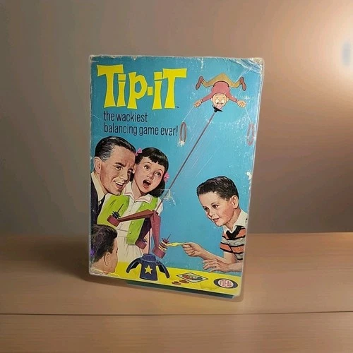 Vintage 1965 Ideal Toys Tip-It Game The Wackiest Balancing Game Ever Complete