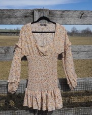 Nasty Gal  Put A Spring On It Floral Mini Dress Orange Size 6