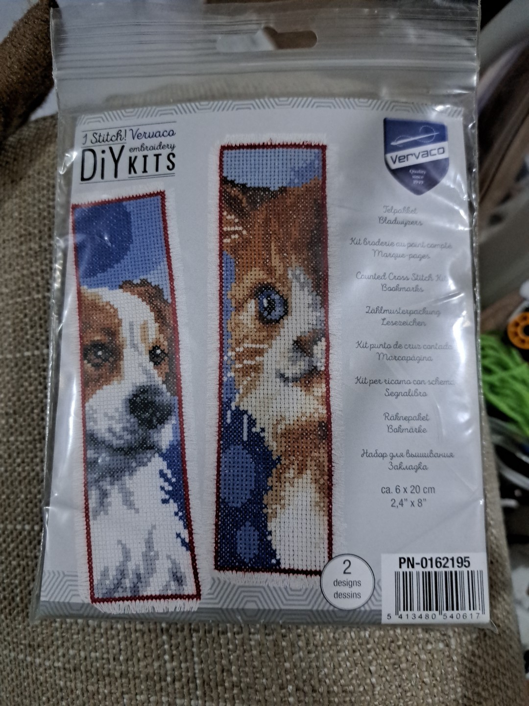 vervaco cross stitch kit Bookmarks X 2. Cat And Dog Designs Sewing