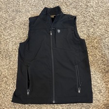 Ariat Kids Black Softshell Vest with Logo size large black