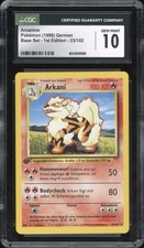 1999 Pokemon GERMAN 1st Edition Base Set Arkani-Arcanine 23/102 CGC 10 GEM MINT