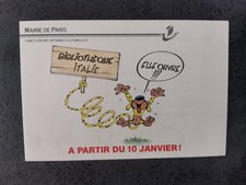 Marsupilami - Rare Publicité Mairie Du Paris Pour Bibliothèque Italie À Paris