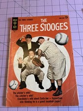 The Three Stooges #13 Gold Key Baseball Cover Comics