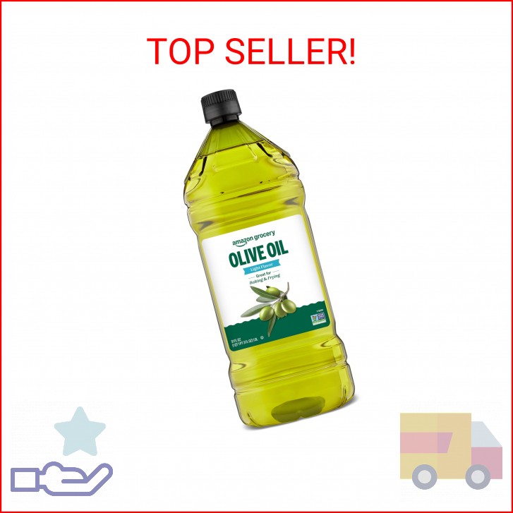 Amazon Grocery, Olive Oil, Light Flavor, 51 Fl Oz (Previously Amazon Fresh, Pack