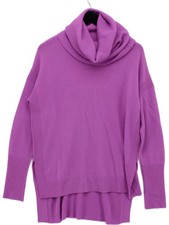 Diane von Furstenberg Damen Pullover M Rosa 100% Kaschmir Rollkragenpullover