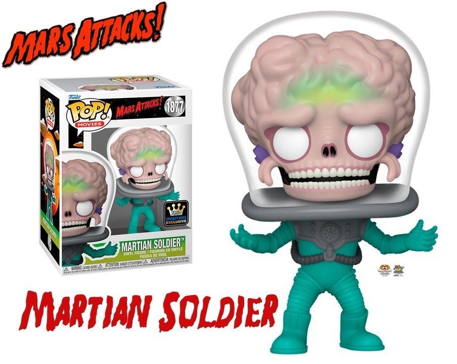 Pop! Movies - Mars Attacks - Martian Soldier - Funko Figure #1877 Exclusive