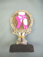 ballerina dancer trophy award pink shoes resin R666