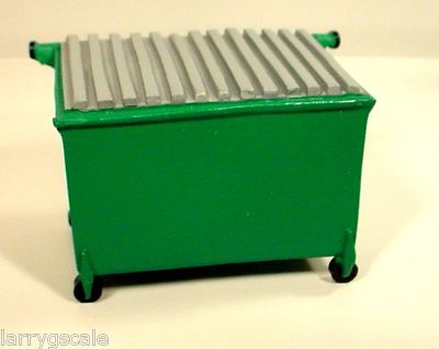 Miniature Back Alley Trash Dumpster 1/24 Scale G Scale Diorama Accessory Item