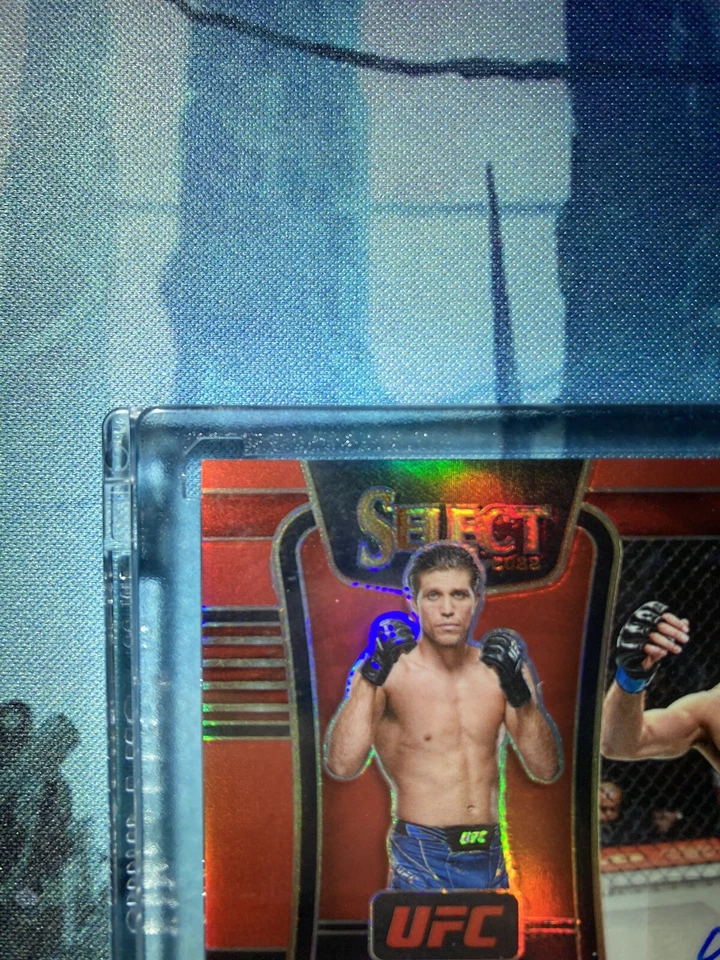 2022 Panini Select UFC - Octagon Action Signatures Red Prizm #OA-BOT Brian... - Image 3 of 4