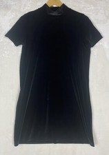 Madewell Mini  Dress Womens Medium Velvet Mock Neck Witchy Whimigoth Elegant