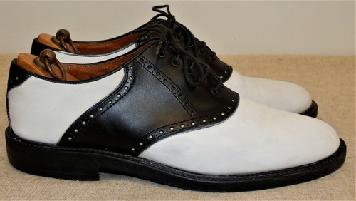 Chaussures Bowling Bicolore JOHNSTON & MURPHY 12M US 46,5 EUR made in Italy - Foto 4 di 10