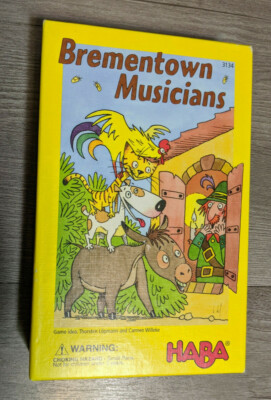 Rare 2005 HABA Brementown Musicians Card Game w/Wooden Pieces, Not Complete