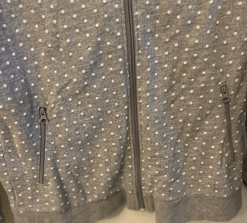 ADIDAS POLKA DOT Track Suit Jacket Girls US M/UK 11-12 Full Zip 2 Stripe - Picture 7 of 13