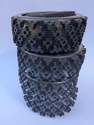 SBRC 1/10 RC RALLY Block Tyre Set for 52mm X 26mm 12mm HEX Wheels for Tamiya HPI D16