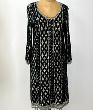 Anthropologie Dress Women Small Moth Scoop Sweater Braid Wool Work Party Core No