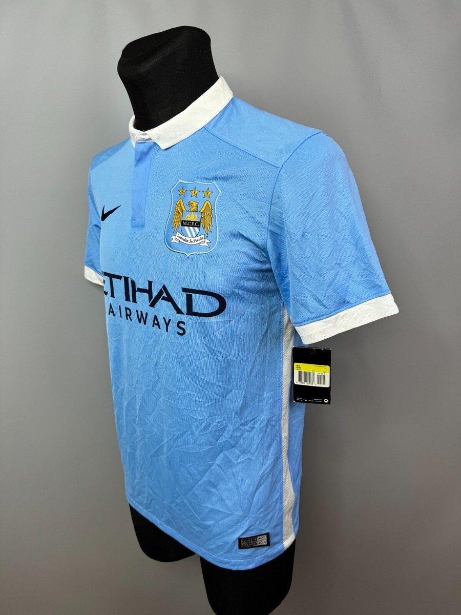 NIKE Manchester city 2015-16 ゲームシャツ Manchester City Jersey Authentic 2015 2016 Away match worn M