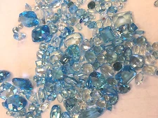 25ctw Wholesale LOT Mixed Assorted Cut/Carat Genuine Light Blue Topaz Gemstones