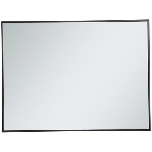 Elegant Decor Eternity 40" x 30" Contemporary Metal Frame Mirror in Black - Picture 4 of 12