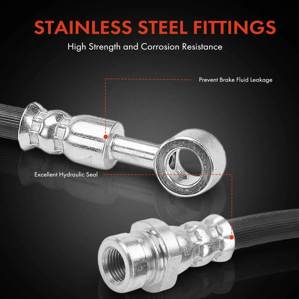 Manguera hidráulica de freno para Chevrolet Aveo 2004-2011 Pontiac G3 delantera izquierda o derecha Foto 4 de 4