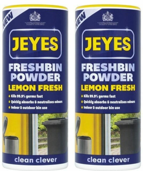2 X Jeyes Fluid Fresh Bin Freshbin Waste Wheelie Bin Powder Freshener Lemon 550g for sale online