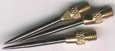 TON JUNKIE DARTS 2ba Gold Keypoint Knurled Alloy Dart Points: 3 per order