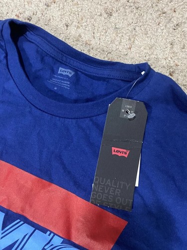 Levi’s Men’s Graphic T Shirt Blue Medium Tee 100% Cotton New Sz M - Picture 3 of 4