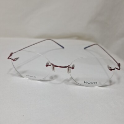 Modo Titanium Eyeglass Frames Model 139 Red 47 20-142