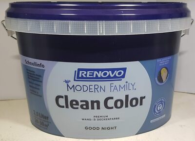2,5 Liter RENOVO Clean Color ''Good Night'' matt modern family Premiumfarbe