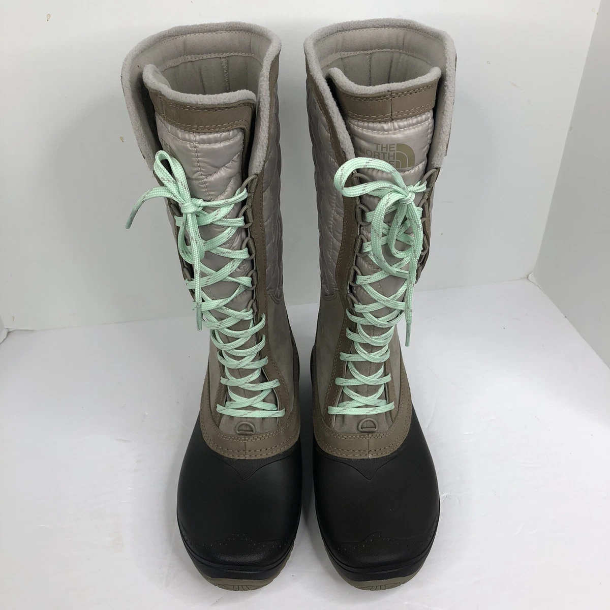 The North Face Women s Thermoball Utility Mid tan size 8 B quilted boots new