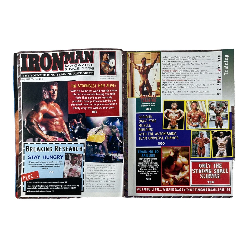 Ironman Magazine George Olesen & Triple-Sized Triceps May 1997 112114R1 - Image 3 of 3