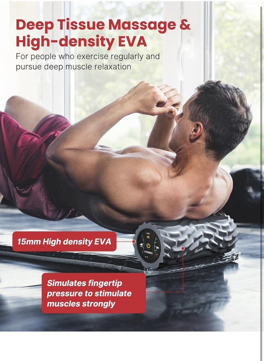 FITINDEX Vibrating Foam Roller 5-Speed, Next Generation Electric Foam Roller  for | eBay