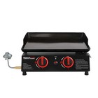 18" Pd1203A 2-Burner Portable Countertop Griddle 16,000 Btu Gas Grill Griddle