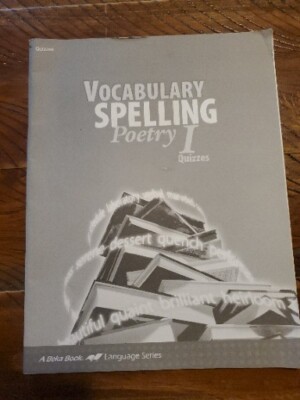 Vocabulary Spelling Poetry 1 Student Quizzes New from A Beka Book