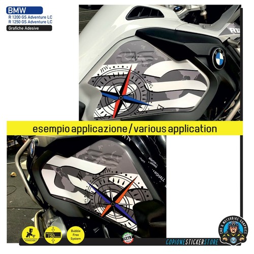 Adesivi bmw R 1200 R 1250 GS adventure lc lato serbatoio bussola BM SB 02 - Picture 2 of 3