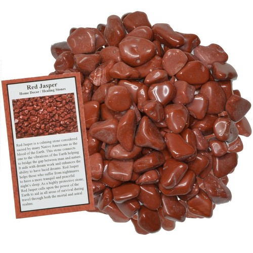 Piedras caídas de jaspe rojo de 3 libras - grado 1 - XSmall - 0,5"" a 1"" Avg. - Imagen 2 de 3