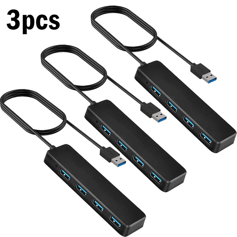 4-Port USB 3.0 Hub Expander for Laptop PC Flash Drive Fast Data Transfer