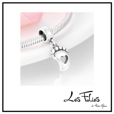 Charm Kinderfuß Herz Anhänger 925 Silber - Les Folies