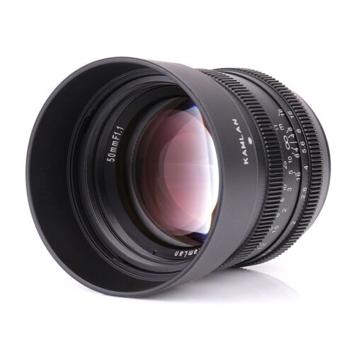 Kamlan 50mm F1.1 APS-C Large Aperture Manual Focus Lens For Fuji FX Mount Camera - Picture 1 of 6