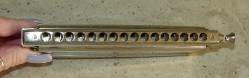 Vintage Hohner 64 Chromonica Armonica 4 Ottave Cromatiche Professionale Germania - Foto 19 di 22