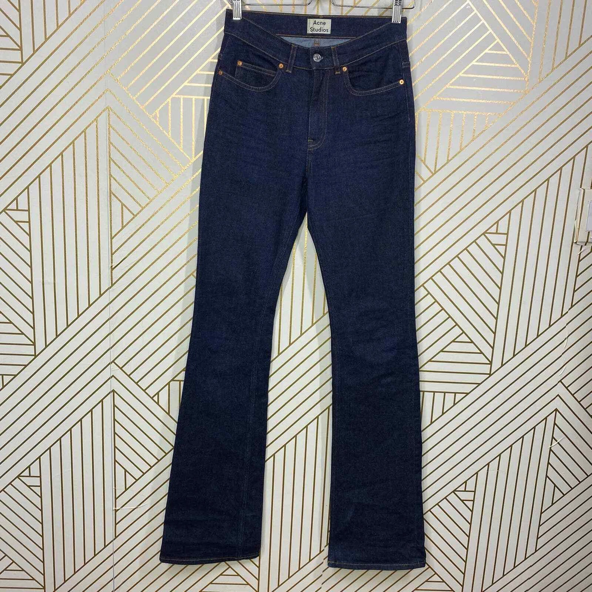 Acne Studios Lita One Flared Jeans Blue Stretch High-Rise Size 27/34 eBay